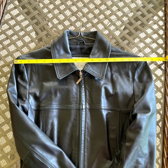 Vintage Nine West Black Leather Jacket M Petite - Picture 8 of 11